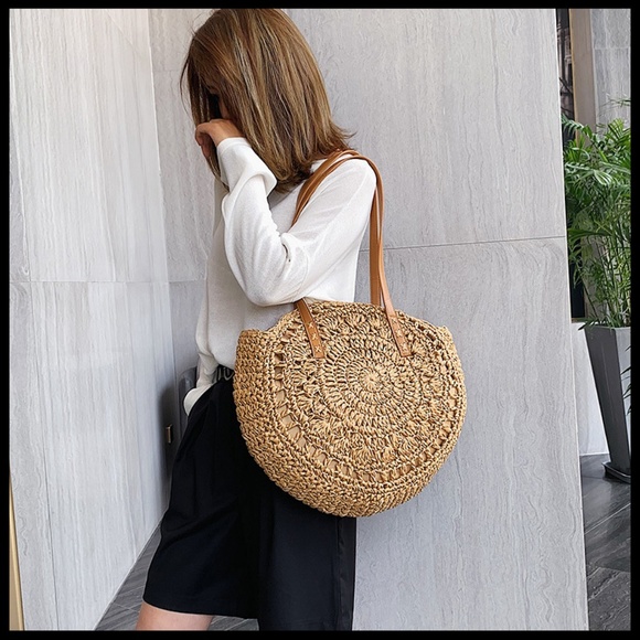 NEW WAVE Straw Weave Shoulder Bag - Picture 7 of 8